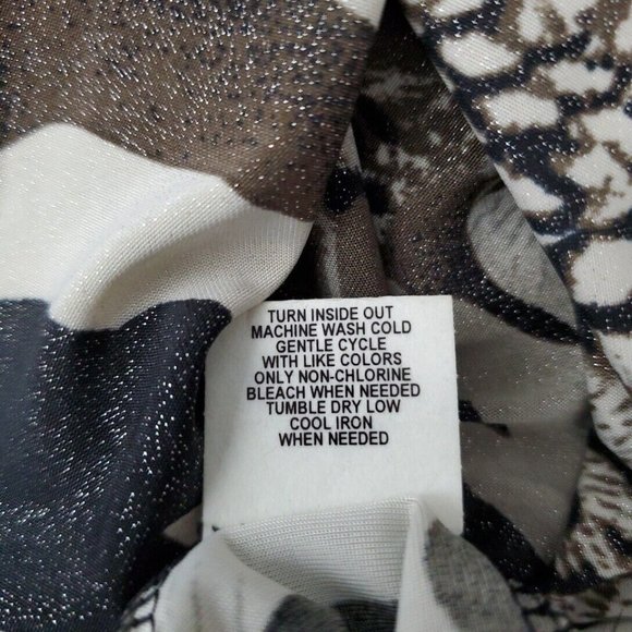 Isabella Rodriguez Top Plus Size 1X Open Front Animal Print Shimmer Stretch - Picture 7 of 7